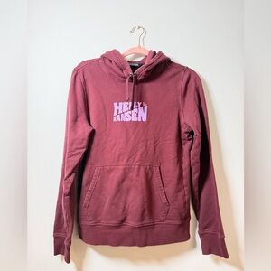 Helly Hansen Maroon Hoodie with Fleece Lining